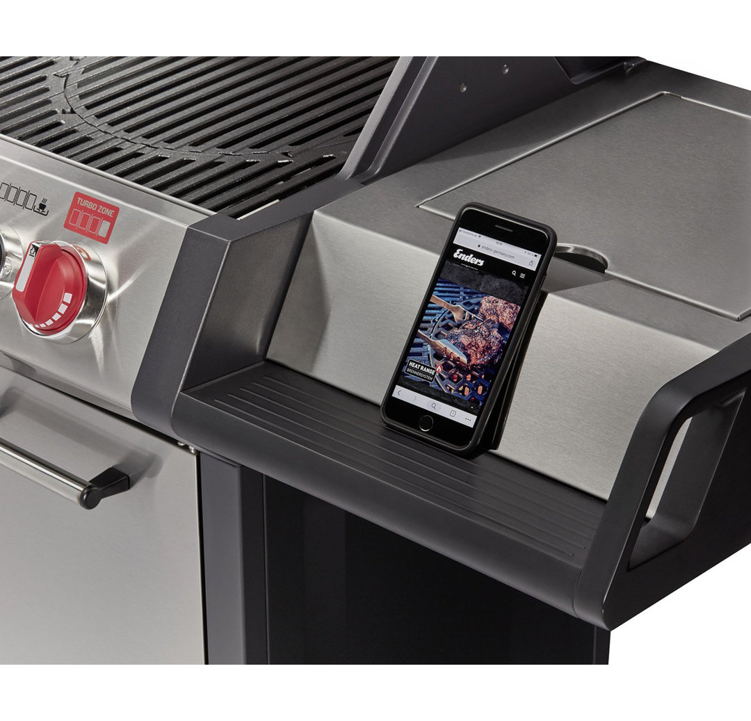 Enders 3 - Burner Free Standing Liquid Propane 18.35 BTU Grill with Side Burner and Cabinet