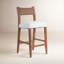 Rustic Bar Stool,Solid Wood Frame