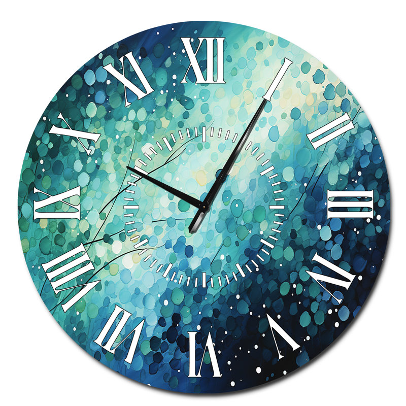 Horloge murale Turquoise Tranquility, Surdimensionné