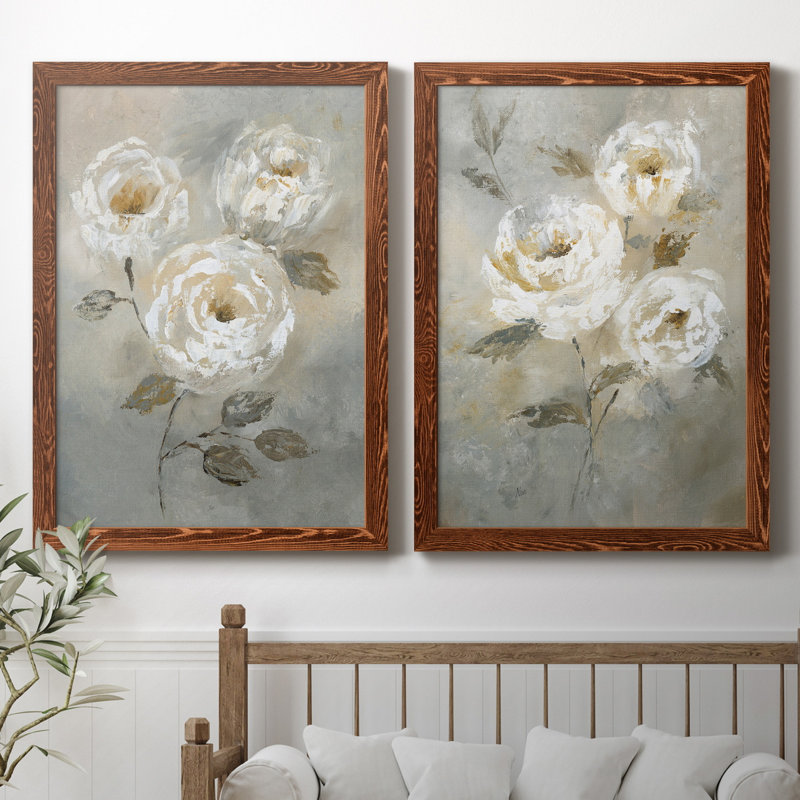 «Soft and Bold I», ensemble de 2 reproductions d'art, Pas de tapis, H 44 po x l 31 po x P 1 po, Toile encadrée érable