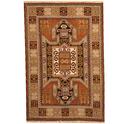 Tapis rouille / ivoire Dakara
