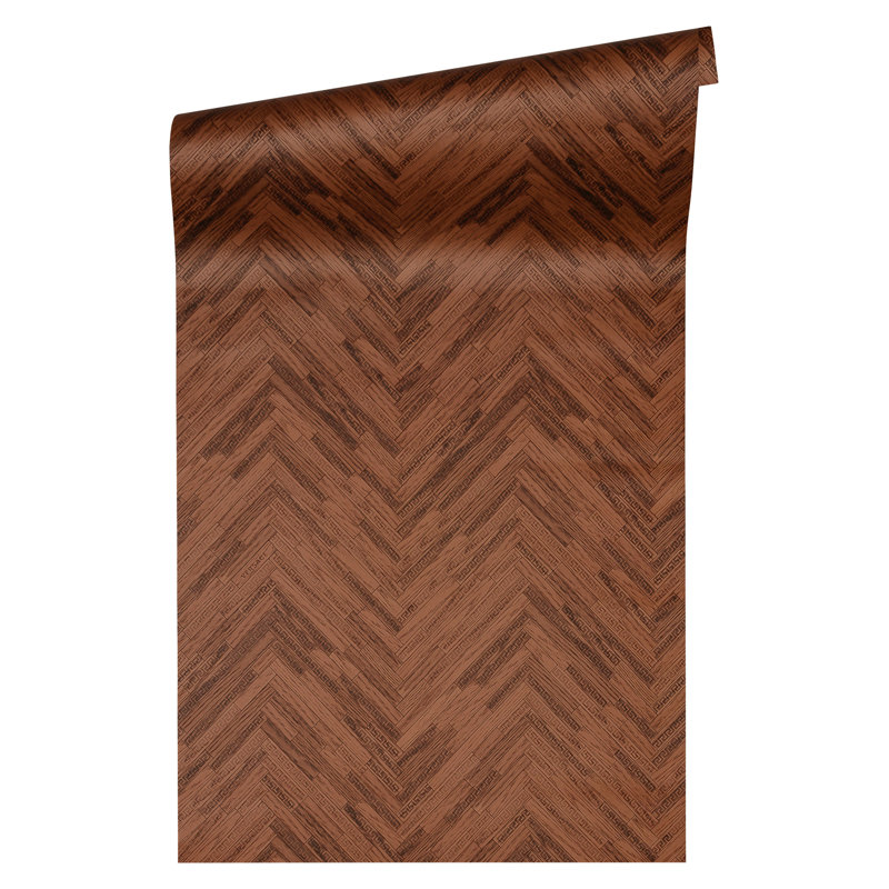 Charlee 10.05m x 70cm Matte Wallpaper Roll, Brown/Silver