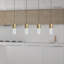 Luminaire suspendu linéaire à 4 lumières pour îlot de cuisine Andromedae-1770604533