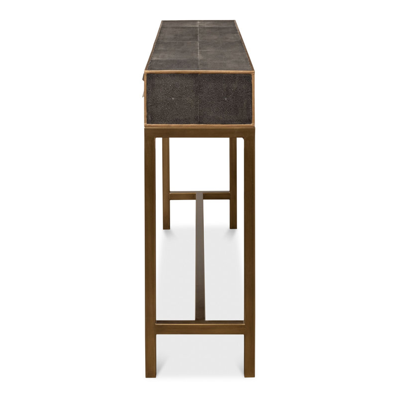 Shagreen 54'' W Console Table, Antique Gray
