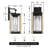 1-Light 13''H Black And White Wood Grain Iron ETL Outdoor Wall Lantern With Dusk To Dawn-541587787