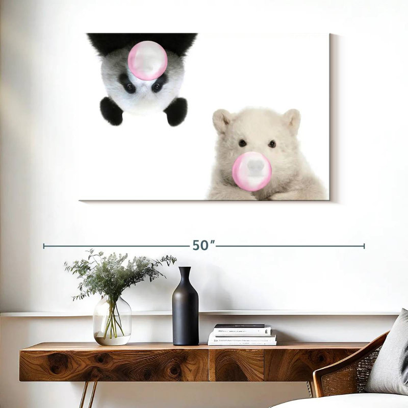 Bears Bubble Gum sur toile, H 26 po x l 39 po x P 1,25 po