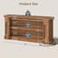 Console de style champêtre de 160 cm avec 2 tiroirs, table d'entrée avec rangement, marron-194125900