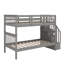 Lit superposé robuste sur lit simple avec rangement intégré et barrière de sécurité-2058212837