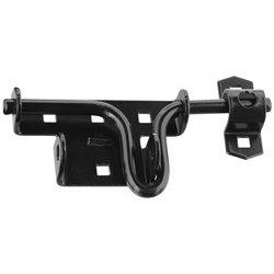 Loquet à boulon coulissant V1134, Noir, H 1 po x l 1 po x P 10,5 po