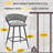 Upholstered Counter & Bar Stool With Metal Frame (Set Of 2)-1677991222-1677991216