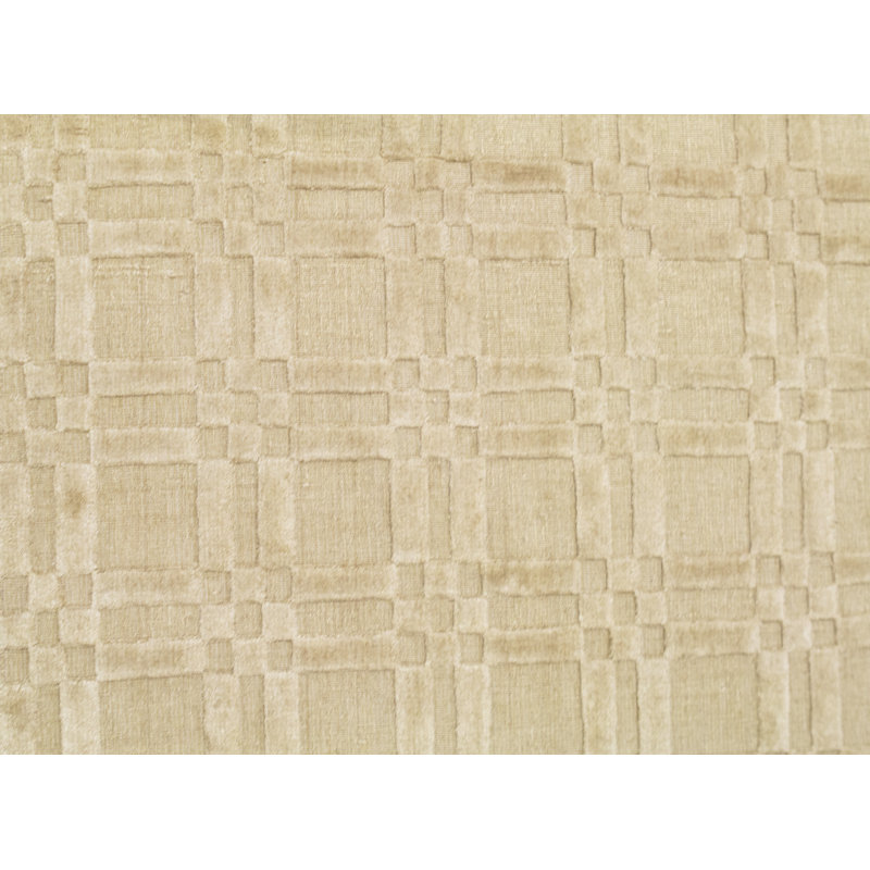 Cotton Geometric Area Rug in Beige
