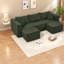 Canapé modulaire vert en mousse, canapé modulaire en mousse, salon essentiel