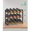 Alminus 12 Bottle Floor Wine Bottle & Glass Rack