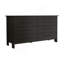 Commode double, quatre pieds, 6 tiroirs, plateau supérieur, noir-1661057339