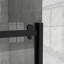 60 po X P 72 po Porte de douche coulissante semi-sans cadre en H au fini noir mat avec verre trempé transparent