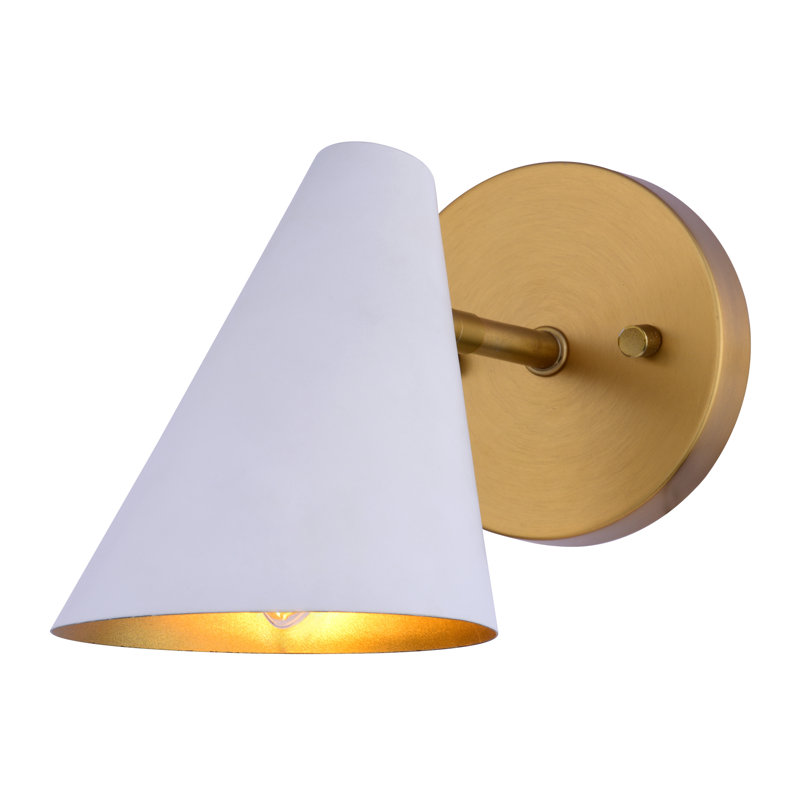 Luisantonio Steel Armed Sconce, White