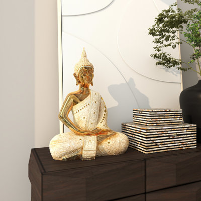 Bouddha assis en polystone Bansemer