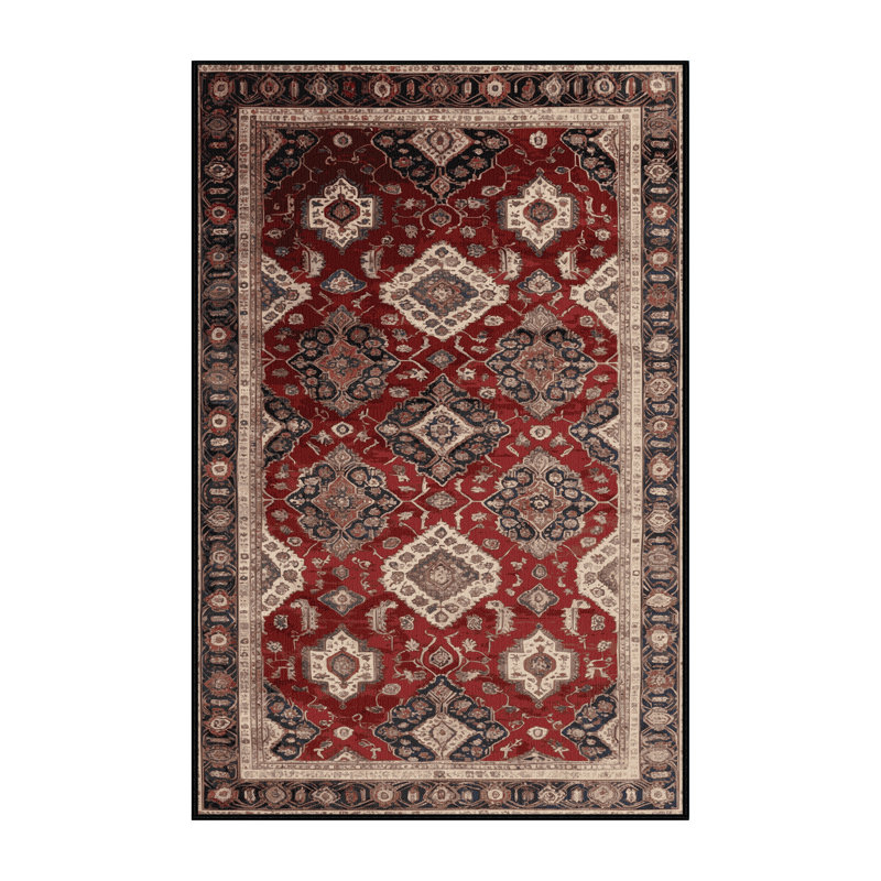 Tapis persan noir lavable à la machine, Tapis de couloir 2 pi x 5 pi