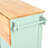 Mint Kitchen Island With Storage And 3 Drawers, Rubberwood Countertop, 5 Wheels, Adjustable Shelf Rolling Construction,-1275170850
