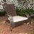 Duplex Patio Sense Coconino Wicker Conversation Set, Durable Adirondack Style Chairs Includes Khaki Cushions - Mocha