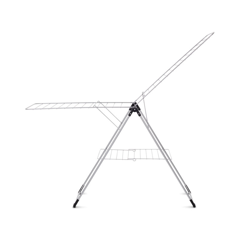 HangOn Brabantia T Model Folding Drying Rack, Metallic Grey