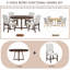 Ensemble de salle à manger ovale rétro extensible 5 pièces en bois d'acacia et d'hévéa, couleur noyer, avec table extensible-1305123900-1305123899