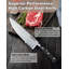 Ensemble de couteaux de cuisine standard Cooks, couteaux de cuisine en acier inoxydable à haute teneur en carbone, couteaux de cuisine 8 "et couteaux Santoku 7", poignées ergonomiques, 2 pièces