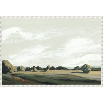 Sky Line Landscape with Forest by Framed Canvas Wall Art Print