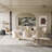Pearlena 70.87" Modern Rectangle Cream White Dining Table Set with 8 Chairs for Kitchen, Bar, Living Room-538423198-539561008