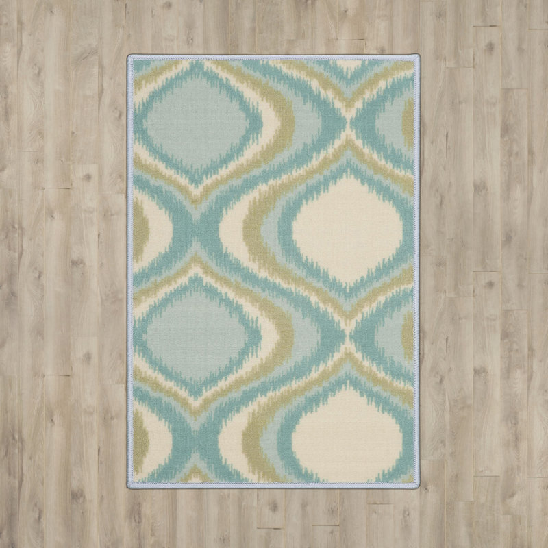 Tapis bleu Santora, Rectangle 2 pi x 3 pi