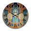 Horloge murale surdimensionnée en bois-1953358485