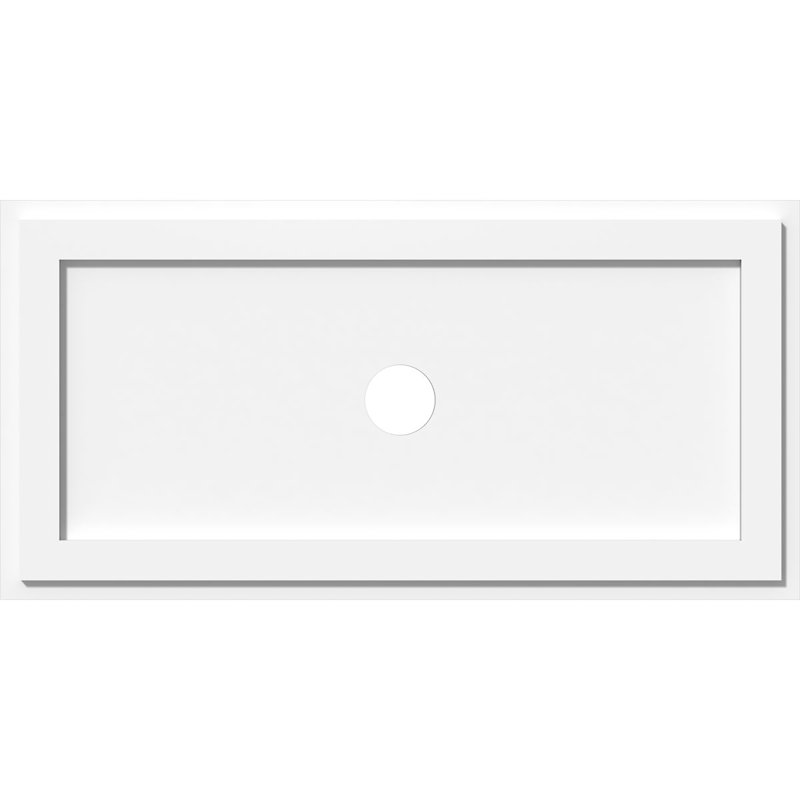 Médaillon de plafond contemporain en PVC de qualité architecturale 38 po x l 19 po x H 5 po x P 13 1/4 po x P 1 po