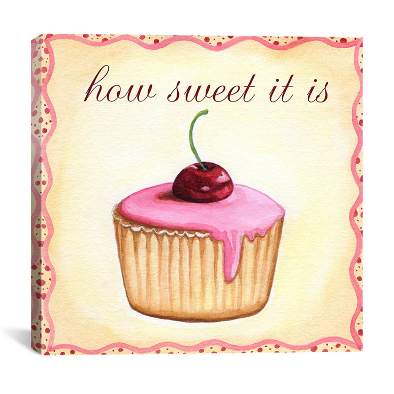 « cerise petits gâteaux » par jennifer nilson, impression sur toile, H 12 po x l 12 po x P 1,5 po