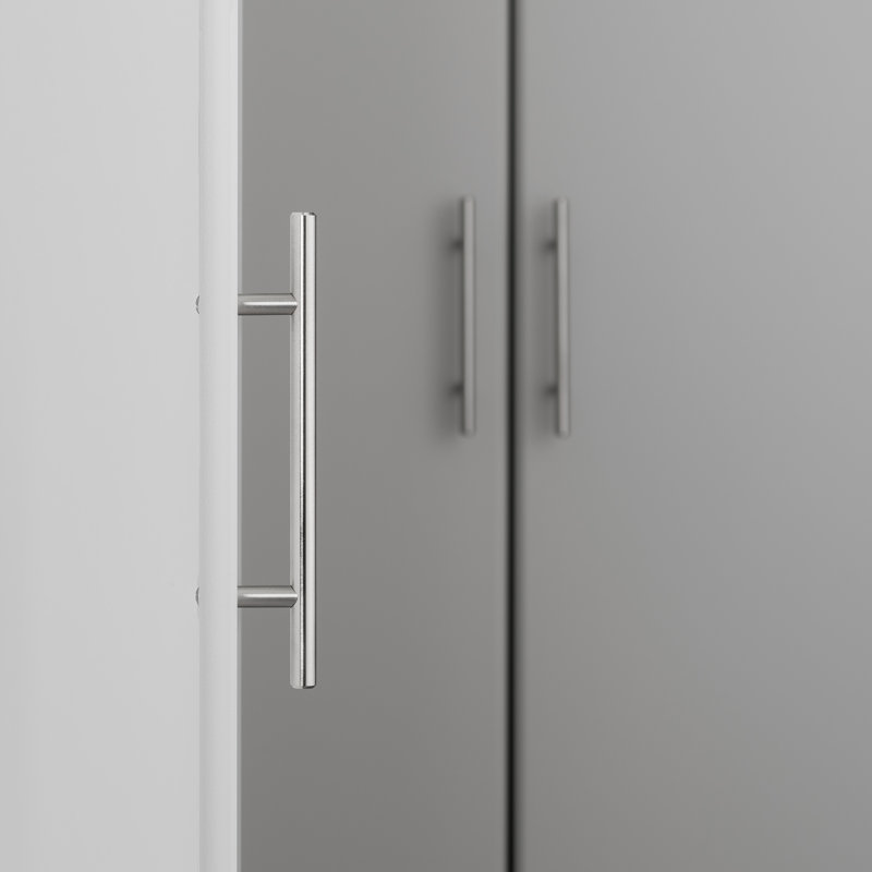 Grande armoire de rangement Watse simple de 65 po de hauteur avec 2 tablettes réglables, idéale pour la salle de bain, le garde-manger, la cuisine, le bureau personnel et l'organisation de la lessive, idéale pour les espaces étroits: l 16 po x H 65 po x P 16 po, blanc