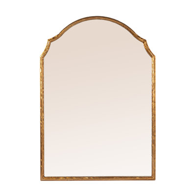 Greta Gold Framed Wall Mirror with Detailed Trim
