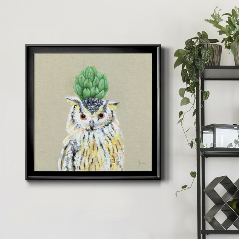 Playful Nature 6 - Peinture sur toile encadrée, H 34,5 po x l 34,5 po x P 1,5 po, Cadre noir