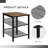 Industrial 2-Piece End Table Set with Storage Shelves
