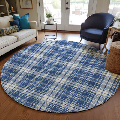 Tapis intérieur / extérieur bleu lavable Aurora 