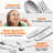 Zulay Kitchen Flatware Set Stainless Steel Spoons & Forks for Children - 8 Piece Set (4 Forks & 4 Spoons)