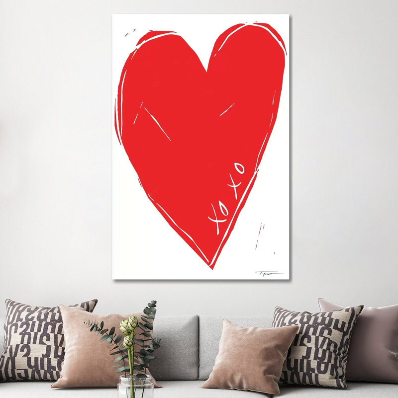 XOXO Heart by Statement Goods - Gallery-Wrapped Canvas Giclée on Canvas, Canvas, 152.5 cm H x 101.5 cm W x 3.175 cm D