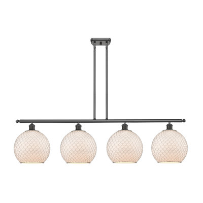 Luminaire suspendu pour îlot de cuisine 4 lumières Duprey