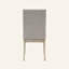 Ensemble de 2 chaises d'appoint rembourrées avec dossier et garniture cloutée brun-gris