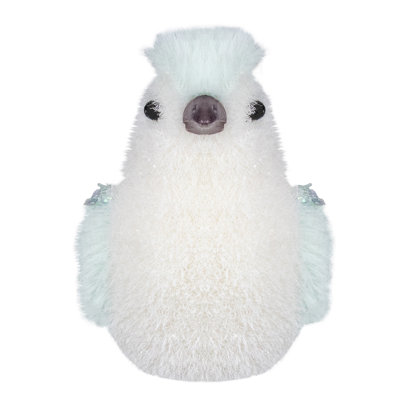 Oiseau de Noël 4,25 "vert clair avec paillettes
