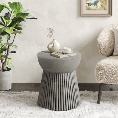Kaiden Lightweight Concrete Side Table by Ivy Bronx