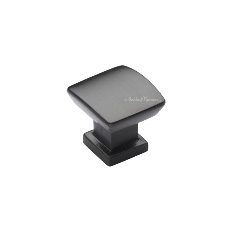 Hudson Square Knob, 1", Dark Oil Rubbed Bronze