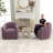 Annelotte Velvet Swivel Barrel Chair-797866484