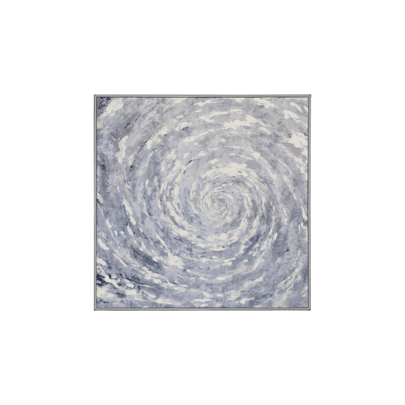 Machine Washable Gray Area Rug, Square 4'