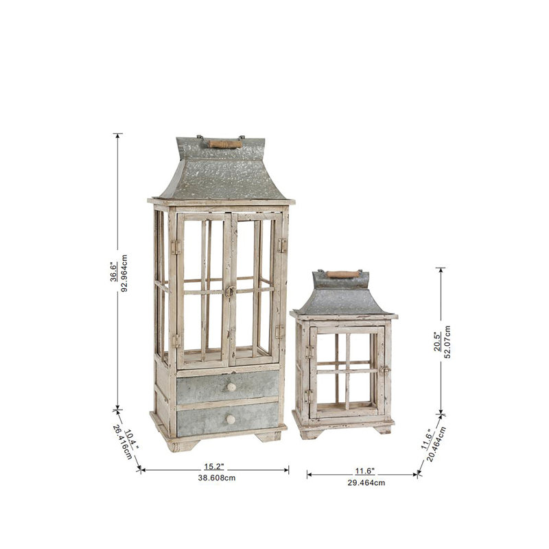 36.6'' H Tabletop Lantern