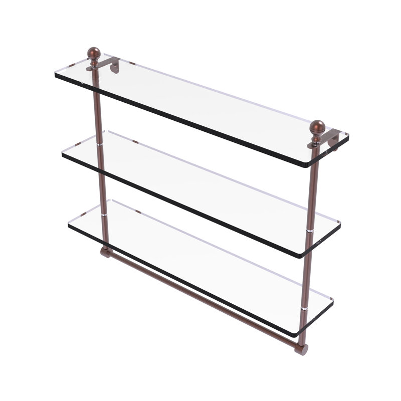 Tablette à 3 niveaux avec barre à serviettes Gober, 22", Cuivre antique