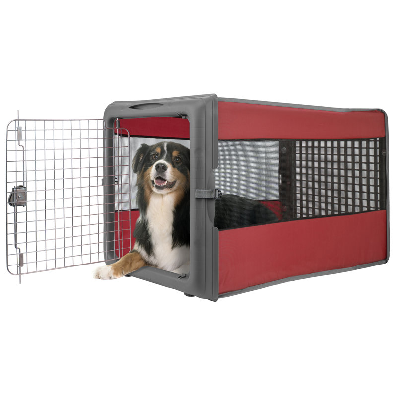 Grande cage de voyage rétractable pour animaux de compagnie Brittney, Rouge